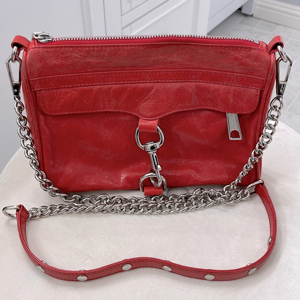 Rebecca Minkoff Mini MAC Crossbody Bag with Silver Chain